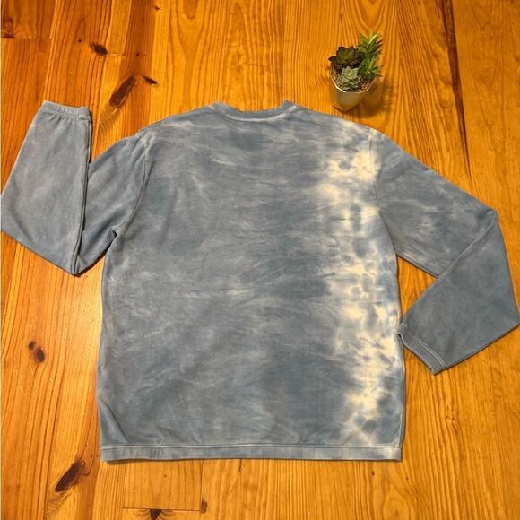 Paige Men Sweatshirt LRG Pullover Tie Dye Long Sleeve Pullover Crew Neck Lt Blue - Picture 8 of 8
